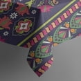thumbnail image 5 of Purple Boho Tribal Floral and Mandalas Pattern Square Tablecloth,Waterproof Square Table Cover,Wipeable Spillproof Washable Table Cover for Home Kitchen Party Decor 52"x52"(132x132cm), 5 of 6