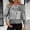 Silver women long sleeve blouse a1, variant on SSZMDLB Women Long Sleeve Blouse Round Neck Ruffle Smocked Elegant Party Tops Casual Dressy Shirts for Work Night Out, Silver L