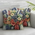 thumbnail image 3 of Pillow Covers Independence Day Decorative Vases American Flag Throw Pillow Cover Cushion Cases for Home Couch Chair Living Room, 3 of 5