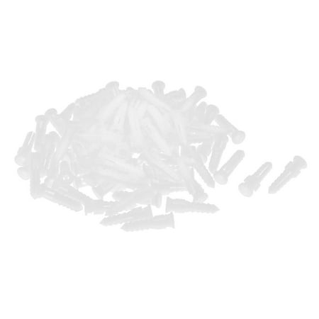 30mm Length Plastic Expansion Bolt Wall Drywall Anchor White (Best Way To Remove Wall Anchors)