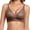 Coffee, variant on Bras For Women, Seamless Jacquard Push-Up Bra, Wire-Free Fixed Cups, Adjustable Straps & Hook-And-Eye Closure For Daily Summer Wear Black M