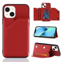 Mantto Cases for iPhone 15 - 6.1 inch Wallet Case with Card Holder, PU Leather ID Credit Card Slots Double Magnetic Clasp Kickstand Shockproof Back Flip Slim Phone Cover, Red