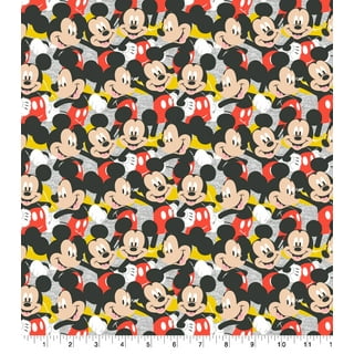 Mickey Mouse Relaxed 1/2 Yard 100% Cotton Disney Fabric 18 x 44