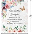 thumbnail image 5 of Birthday Gifts for Daughter, Daughter Birthday Gift Throw Blanket 60x50 Inches, Happy Birthday Gifts for Daughter Adult, Birthday Gifts for Daughter from Mom Dad, Unique Daughter Birthday Gifts Ideas, 5 of 6