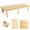 As Shown, variant on 60" x 30" Foldable Boho Low Picnic Table, Solid Wood Beach Table with Adjustable Legs, Portable Indoor & Outdoor Floor Table for Picnic, Camping, BBQ, Wedding, Patio & Family Gatherings