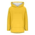 thumbnail image 5 of MESSUEN Fleece Lined Sweatshirt Women Long Hoodie Pullover Sweatshirts for Women Womens Blouses Dressy Casual Basic Tank Tops for Women Hoodie for Women's Fashion Yellow S, 5 of 9