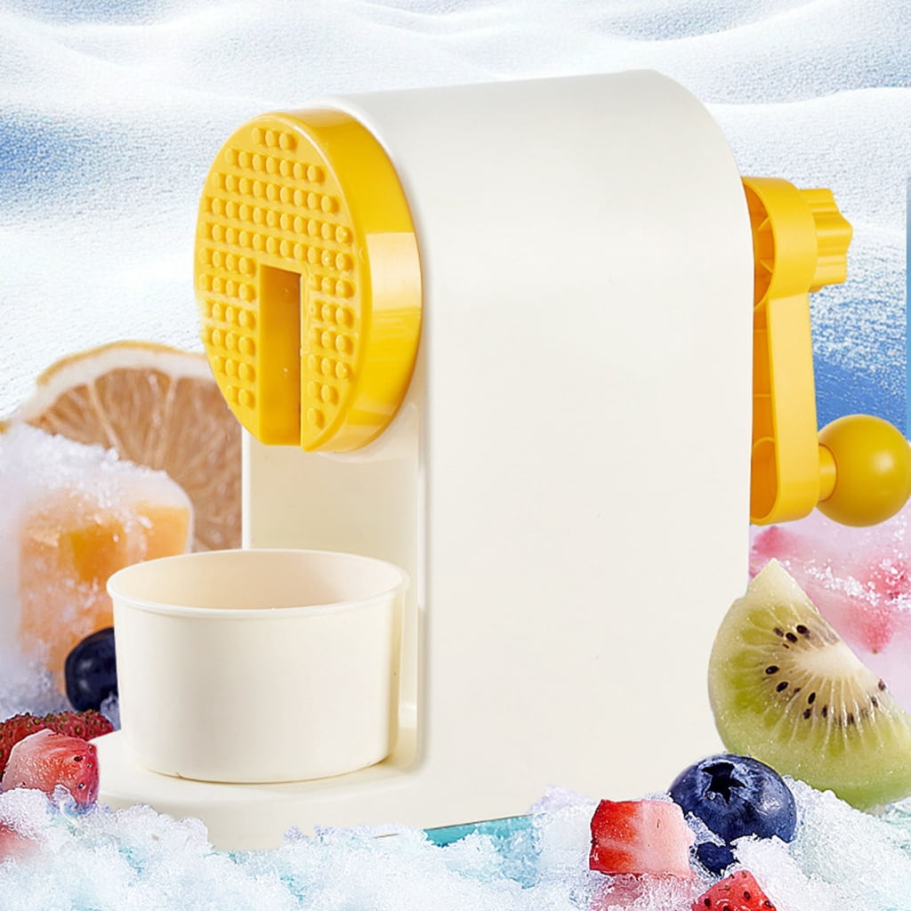 Manual Plastic Ice Grinder with Stainless Steel Shaving Blade For Daily Use