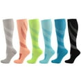 thumbnail image 3 of Xfvqtps Mens and Womens Athletic Socks Knee High Colorful Stripe Simplicity Long Tube Personality Comfortable Breathable Soft Sports Cotton Socks Watermelon Red, 3 of 3