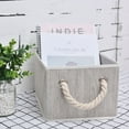 thumbnail image 3 of StorageWorks Fabric Storage Bins with Handles, Collapsible Storage Boxes for Closet, Decorative Baskets for Shelf, 3-Pack, Medium, Gray, 8.7" x 11.4" x 6.7", 3 of 6
