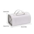 thumbnail image 3 of Bolso organizador de maquillaje Qarigey blanco lechoso, 3 of 6