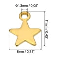 thumbnail image 2 of Pentagram Charm, 50Pcs Star Pendants Bulk Mini Pentagram Charm Pendants for Jewelry Making, Golden, 2 of 5