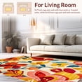 thumbnail image 2 of ODIKA 4' x 6' Machine Washable Non-Slip Area Rug, Boho Flower High Traffic Rug, Yellow, 229983, 2 of 7