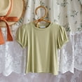 thumbnail image 4 of Kids Clothes for Girls Green Printed Toddler Girl Short Sleeve Shirt Round Neck Girls Summer Outfits Girl Outfits 7-8 Years, 4 of 4