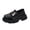 Gold, variant on Girls Platform Loafers Slip On Chunky Shoes with Non-Slip Sole Round Toe School Uniform Dress Shoes Gold 35