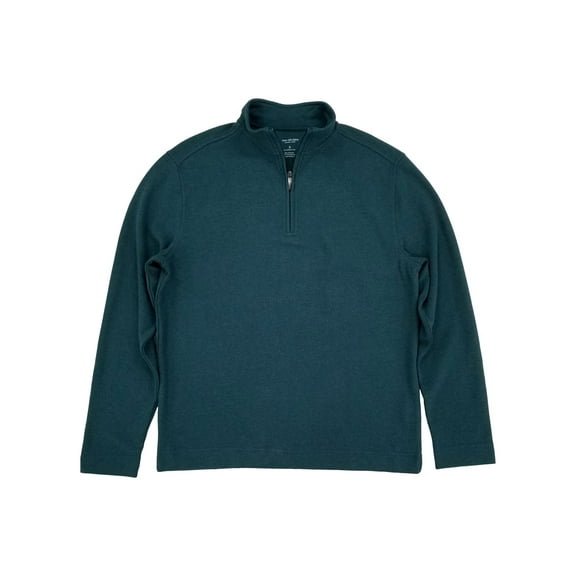 Van Heusen Mens Reflecting Pond Never Tuck Quarter-Zip Pullover Sweatshirt S