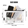 thumbnail image 3 of Dog with Drawing 2 Pack Pencil Pouch for 3 Ring Binder Smooth Zipper Folders with Pockets Clear Window Pencil Case, 3 of 6