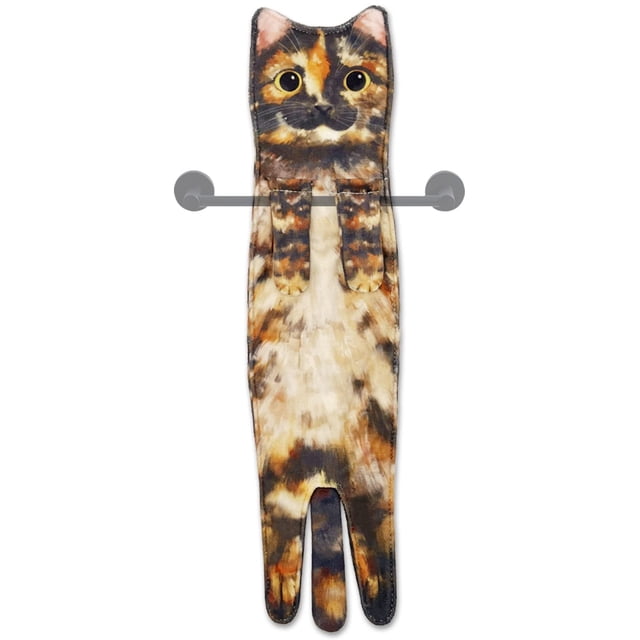 Toallas de mano Hawgiman Cute Cat de secado rápido para baño y cocina