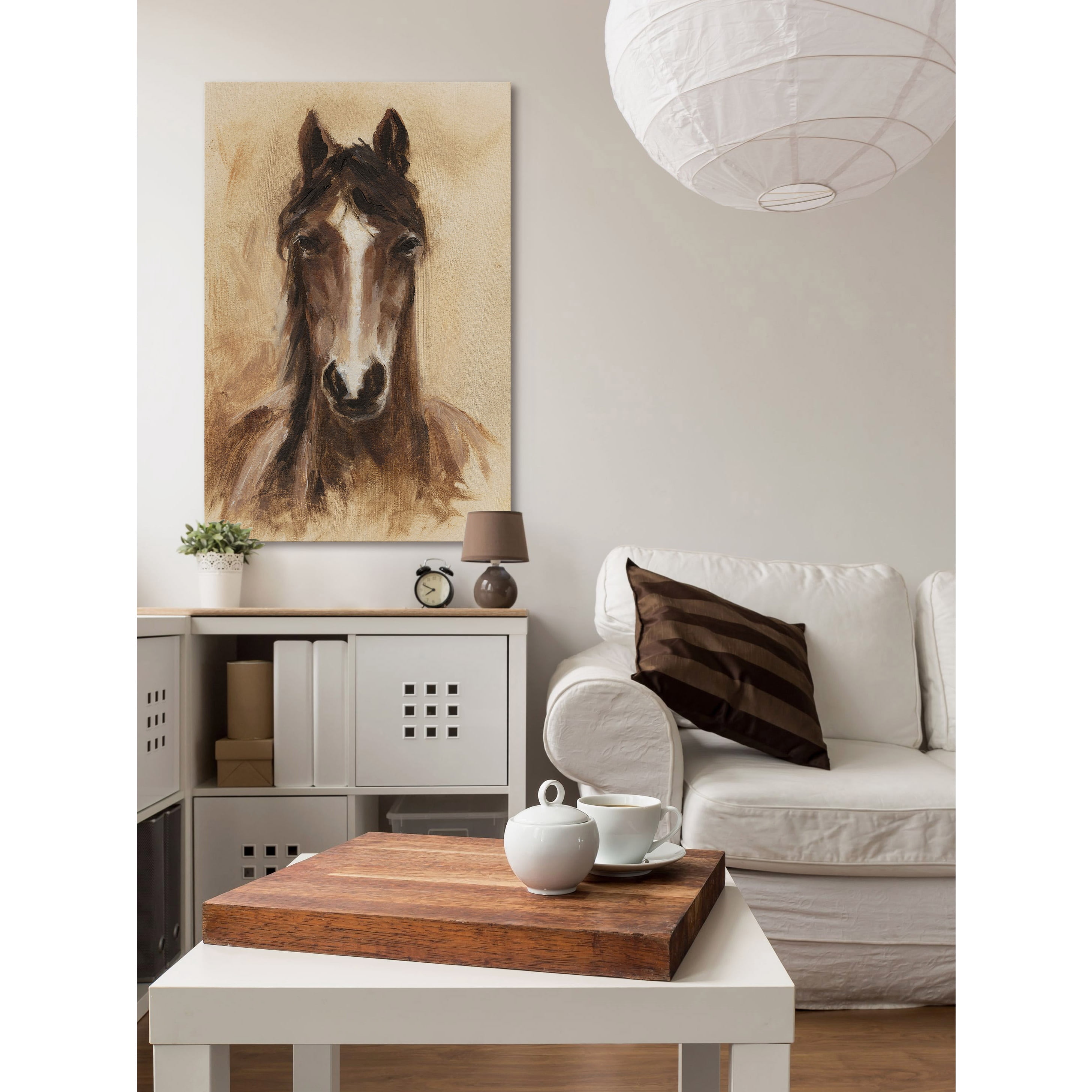 Marmont Hill "Shaded Horse" Painting Print on Wrapped Canvas