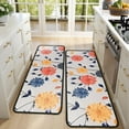 thumbnail image 4 of Kitchen Rugs Sets Of 2,Pioneer Flower Floral Print Pattern Anti Fatigue Kitchen Mat Rugs Non Slip Washable,Decorative Kitchen Floor Mats for Kitchen,Sink,Laundry,17"x47"+17"x47", 4 of 5