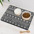thumbnail image 3 of Boho Retro Floral Pet Feeding Mat-Abstract Art Vintage Absorbent Pet Placemat for Food and Water Bowl, with Waterproof Rubber Backing, Quick Dry Water Dispenser Mat for Dog and Cat (16"x24"), 3 of 7