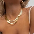 thumbnail image 3 of Moda novedosa, cadena de serpiente Unisex, collar para mujer, Gargantilla de acero inoxidable, collar de cadena de Color dorado en espiga para mujer, joyería, 3 of 3