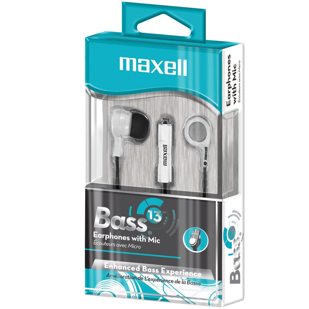 Maxell 199725 Bass 13 InEar Earbuds with Microphone