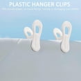 thumbnail image 4 of 26-27 40pcs White Plastic Hanger Clips, Clips For Use With Slim-line Clothes Finger Clips Washing Line La, 4 of 5