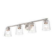 Open Box Millennium Lighting 4 Light Bathroom Vanity Fixture in Multiple Finishes Brushed Nickel Nickel Brushed