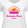 thumbnail image 4 of Inktastic Summer Enjoy the Sunshine Huntington Beach California Pink Women's Plus Size T-Shirt, 4 of 5