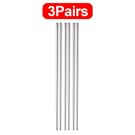 

20/2pcs Stainless Steel Chopsticks Household Round Metal Chop Sticks Japanese Sushi Food Stick Kitchen Tableware Cutlery Sets