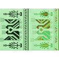 thumbnail image 1 of Ahgly Company Machine Washable Indoor Rectangle Transitional Mint Green Area Rugs, 8' x 12', 1 of 7