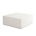 thumbnail image 4 of Benjara Viko Modern Square Coffee Table- White Wood Faux Concrete Finish- 39", 4 of 6