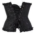 thumbnail image 4 of Guardurnaity Mujer Corset Overbust Bustier Strapless Shapwear Ropa interior, S, Negro Ropa interior negro S, 4 of 6