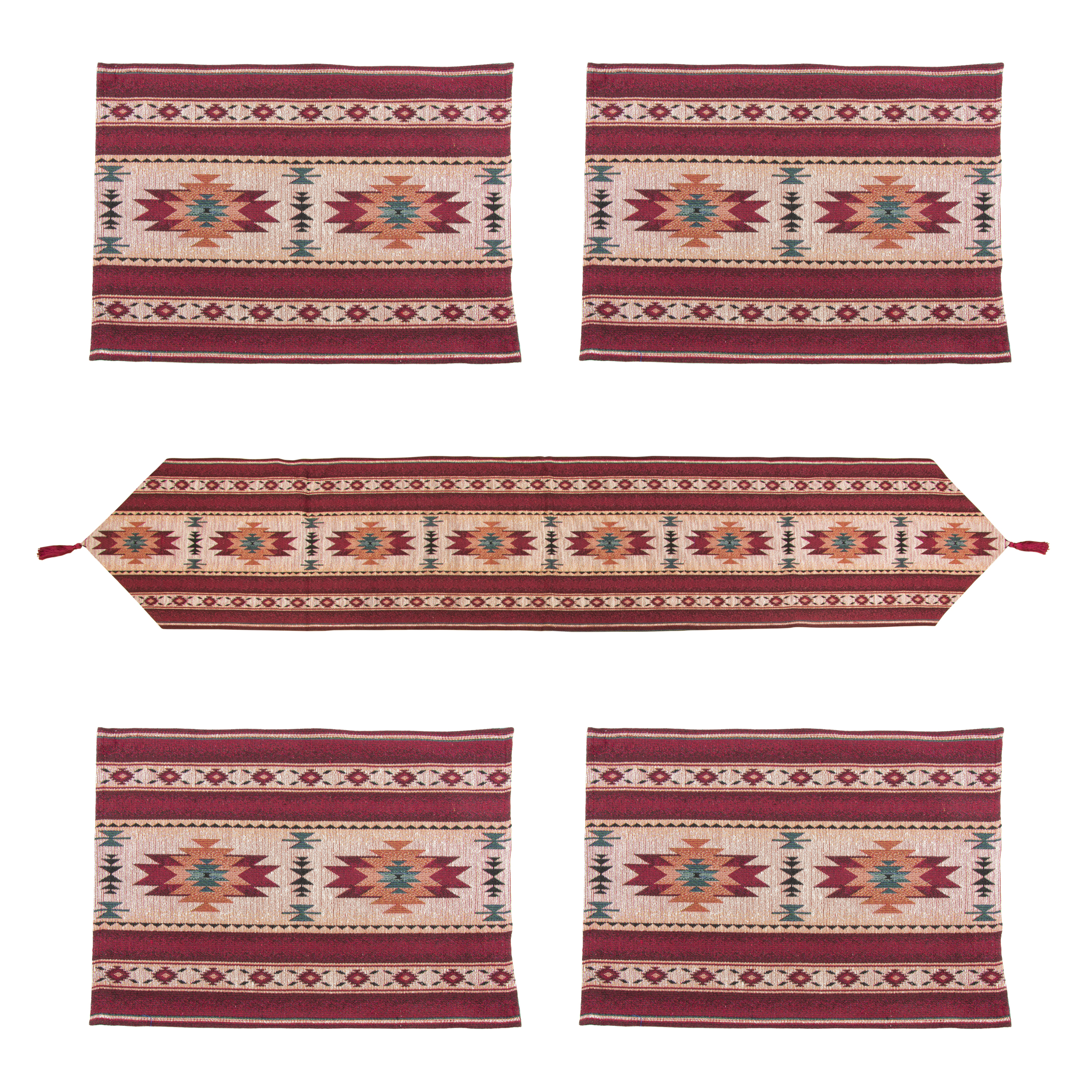 Canyon Sky 5Piece Sedona Tapestry Placemat and Table Runner Set in