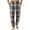 Khaki, variant on Men's Drawstring Pocket Cuffed Casual Pants with Checkered Pattern, Soft Home Sleep Pants for Comfortable Wear and Relaxation,Red L