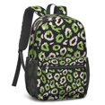 thumbnail image 2 of 17 Inch Lightweight Backpack,PVC Waterproof Oxford Fabric, Ergonomically Designed, with Large Capacity, Leopard Animal Print, 2 of 5