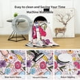 thumbnail image 6 of Wondo Washable Non-Slip 5x8 Floral Area Rug - Soft Pink Low Pile Floor Carpet with Botanical Big Flower Design for Girls Bedroom, Living Room, Dining Room, Kids Classroom Office, 6 of 9