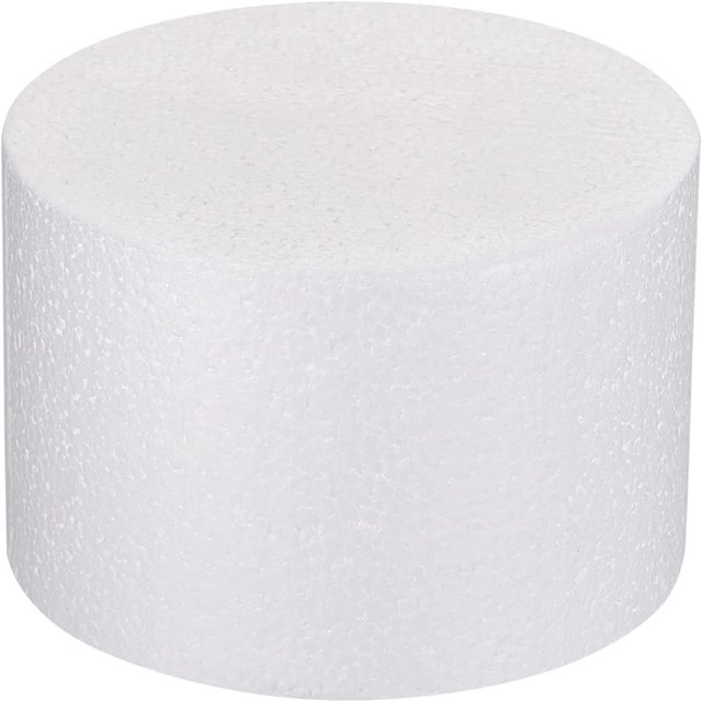MECCANIXITY Round Foam Cake Dummy 4 Inch x 6 Inch(HxD) Circle Dummy Cake Set for Wedding Cakes, Birthday Cakes, Crafts, and Window Displays