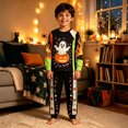 thumbnail image 2 of XAOFW Boys Girls Halloween Pajamas Pumpkin Ghost Print Long Sleeve Tops Pants Toddler Kids Fall Winter Cozy Sleepwear 3-4 Years, 2 of 9
