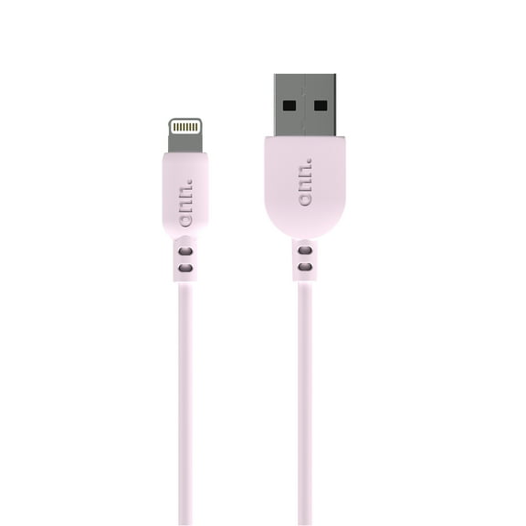 onn 3ft Lightning to USB Charging Cable, Soft Touch Material, MFI certified, Pink - Compatible with iPhone 14/13/12/11/X/XR/XS/8/7/6/5, iPad, Airpods and more