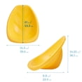 thumbnail image 2 of ECR4Kids Plastic Leaf Scoop Floor Rocker Seat, Classroom Furniture, Yellow, 6-Piece, 2 of 9