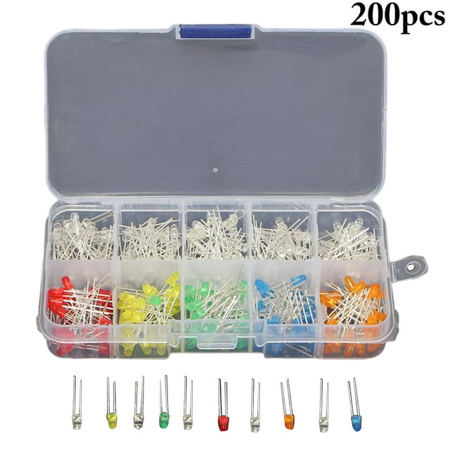 LED Diodes Assorted Color Light Emitting Diode Light Electronic Components