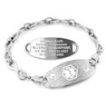 thumbnail image 1 of MedicEngraved Stainless Steel Custom Medical Alert Bracelet - 6mm Infinity Link, 1 of 8