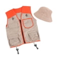 thumbnail image 3 of Chaleco y sombrero de explorador para niños, conjunto de chaleco y sombrero de disfraz, conjunto de exploración al aire libre para niños de 3 a 12 año, 3 of 8