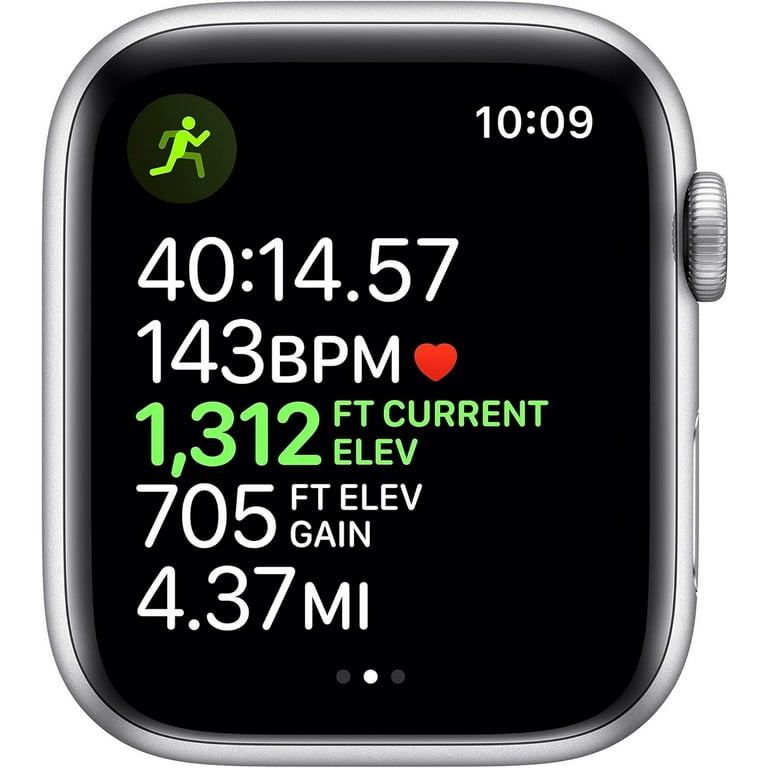 Apple Watch Series 4, 40mm, GPS, Silver Aluminum, White Sport Band