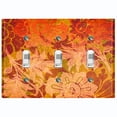 thumbnail image 1 of Metal Light Switch Plate Cover Red Floral Damask Wallpaper WAL027, 1 of 13