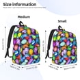 thumbnail image 4 of Balery Colorful Easter Eggs1 Vintage Canvas Backpack for Men and Women - Large Capacity, Durable Travel Laptop Bag for School, Work, Hiking, and Outdoor Activities, 4 of 7