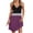 Purple, variant on Bovxnpu Summer Dresses for Women, Sleeveless Mini Dress Sundresses Tank Dresses, Women Summer Casual Slim Suspender With Adjustable Buckle V-neck Jumpsuit Long Skirt