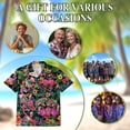 thumbnail image 6 of Netecom Pink Flamingo Hawaiian Shirt for Men Women, Flamingo Lover Gifts, Tropical Button Down Summer Beach Shirts, S-5XL, 6 of 6