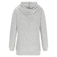 thumbnail image 4 of Timegard Hoodies for Women Ribbed Drawstring Mid Long Sweaters Pullover Fall Casual Comfy Tops Blouse, 4 of 6